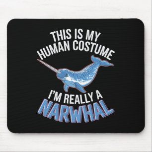 Halloween This Is My Human Costume I'm Really A Na Mouse Pad