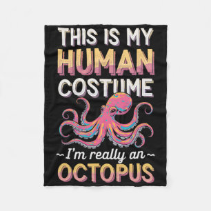Halloween This Is My Human Costume I'm Really A Oc Fleece Blanket