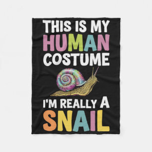 Halloween This Is My Human Costume I'm Really A Sn Fleece Blanket