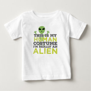 Halloween This Is My Human Costume Really An Alien Baby T-Shirt