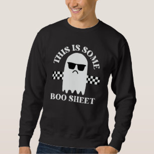 Halloween This Is Some Boo Sheet Chequered Ghost  Sweatshirt