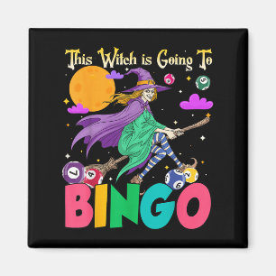 Halloween This Witch Is Going To Bingo  Magnet