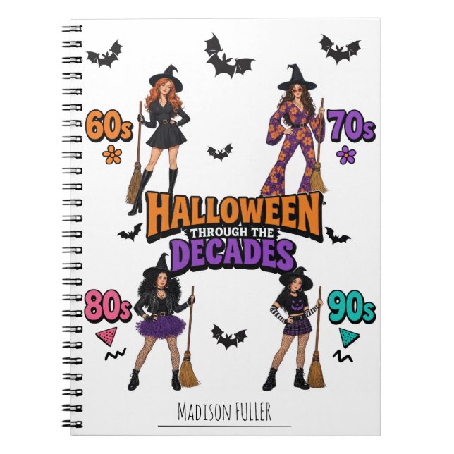 Halloween Through the Decades Personalised Notebook (Front)