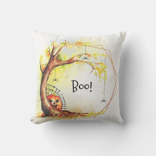  Halloween Throw Pillow (Front)