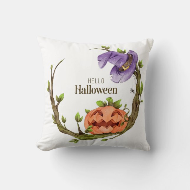  Halloween Throw Pillow (Front)