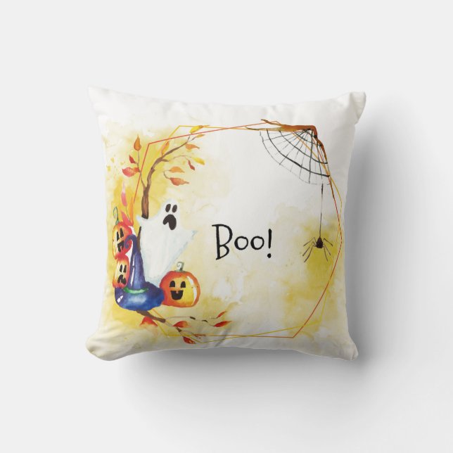  Halloween Throw Pillow (Front)