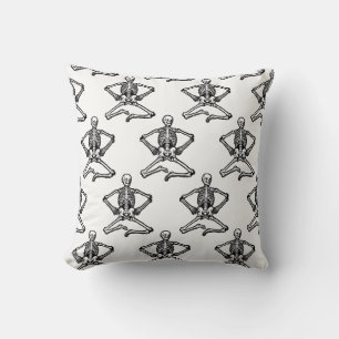 Halloween Throw Pillow-Scary Skeletons Cushion