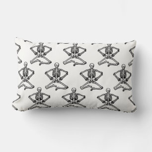 Halloween Throw Pillow-Scary Skeletons Lumbar Cushion