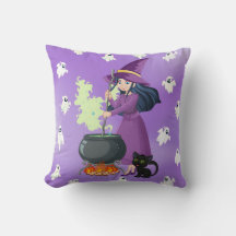 Halloween throw pillow- witch’s brew