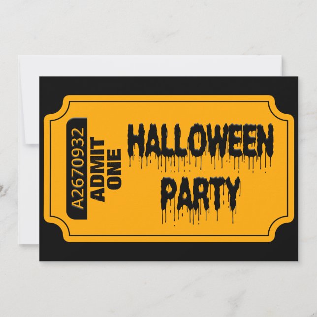 Halloween Ticket Invitation (Front)
