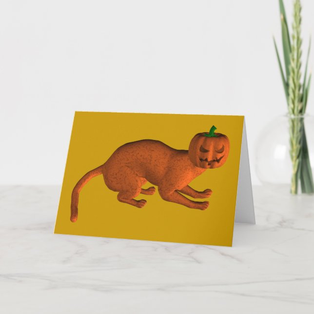 Halloween Tiger Cat Card (Front)