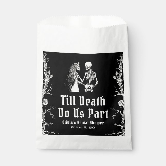 Halloween Till Death Do Us Part Bridal Shower Favour Bag (Front)
