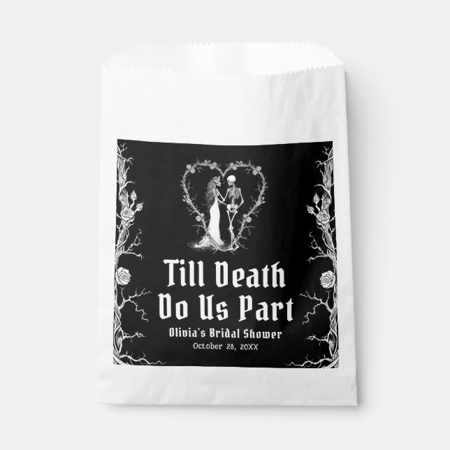Halloween Till Death Do Us Part Bridal Shower Favour Bag (Front)