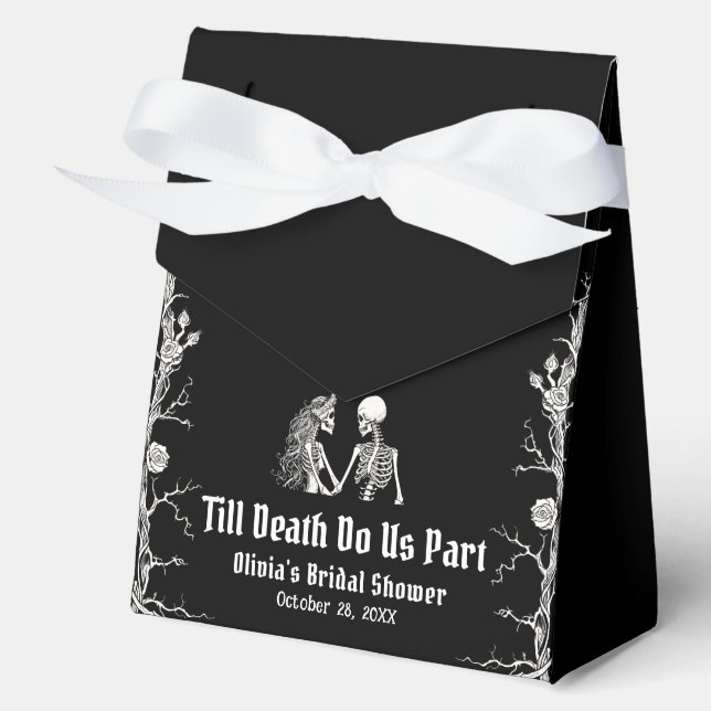 Halloween Till Death Do Us Part Bridal Shower Favour Box (Front)