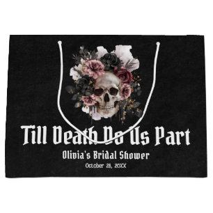 Halloween Till Death Do Us Part Bridal Shower Large Gift Bag
