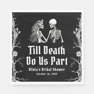 Halloween Till Death Do Us Part Bridal Shower Napkin