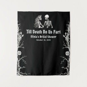 Halloween Till Death Do Us Part Bridal Shower Tapestry