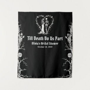 Halloween Till Death Do Us Part Bridal Shower Tapestry
