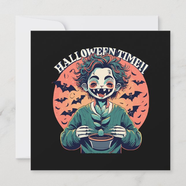 Halloween time, but its actually happy time! invitation (Front)