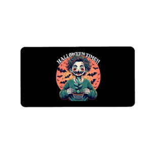 Halloween time, but its actually happy time! label