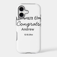 Halloween time congrats add name date year graduat