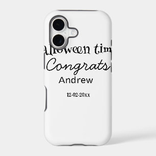 Halloween time congrats add name date year graduat