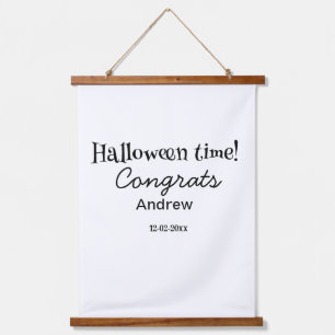 Halloween time congrats add name date year graduat hanging tapestry
