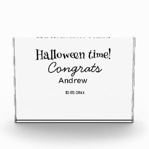 Halloween time congrats add name date year graduat photo block