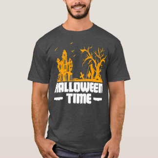 Halloween Time Haunted Castle Ghost  T-Shirt