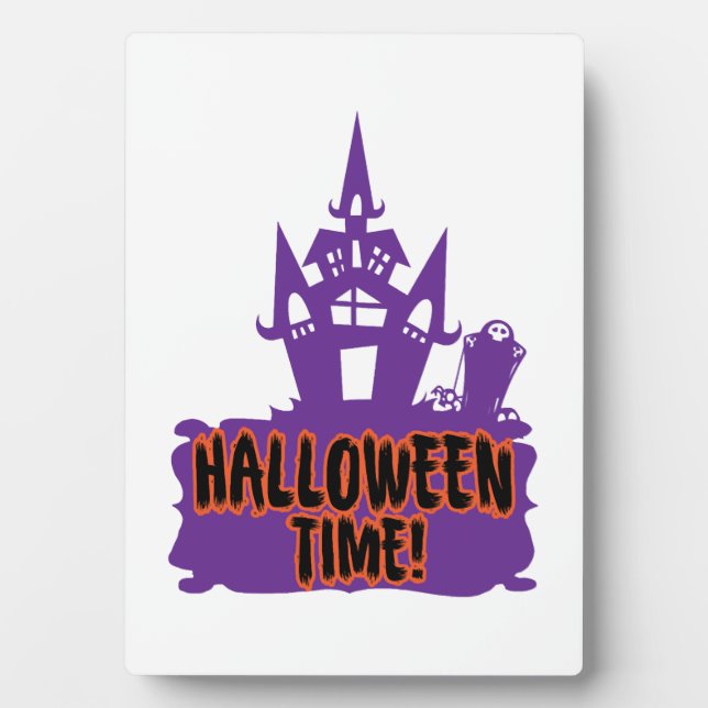 Halloween Time!   Plaque (Front)