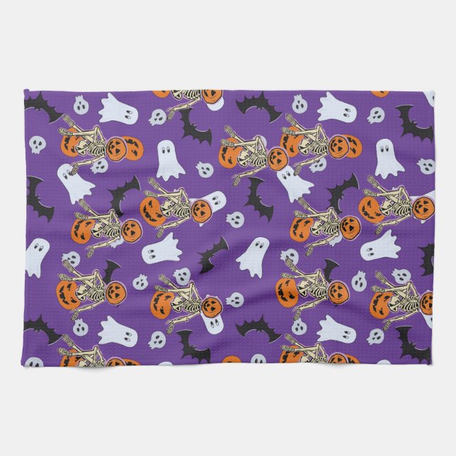 Halloween Time Tea Towel (Horizontal)