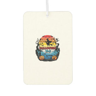 Halloween Time Witch Pumpkins Bats Sunset_1 Car Air Freshener