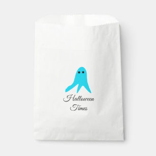 Halloween times blue ghost scribble hand-drawn fal favour bag
