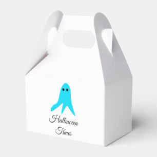 Halloween times blue ghost scribble hand-drawn fal favour box