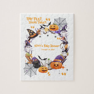 Halloween Tiny Feet, Spooky Sweet Baby Shower Jigsaw Puzzle