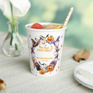 Halloween Tiny Feet, Spooky Sweet Baby Shower Paper Cups