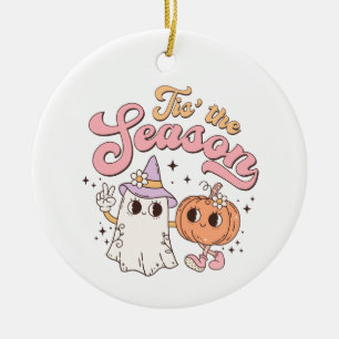 Halloween Tis the Season Ceramic Ornament