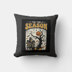 Halloween Tis The Season Haunted House Design_1 Cushion