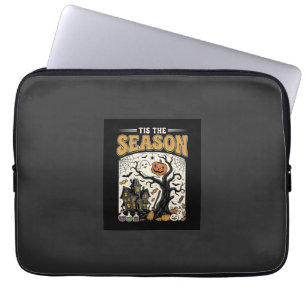 Halloween Tis The Season Haunted House Design_1 Laptop Sleeve