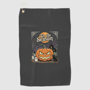 Halloween Tis the Season Pumpkin Cat Design_1 Golf Towel
