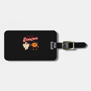 Halloween Tis The Season Retro Costume Groovy Wome Luggage Tag