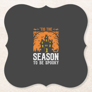 Halloween Tis The Season To Be Spooky Design_1 Paper Coaster