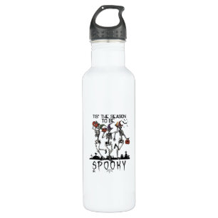 Halloween Tis The Season To Spooky Dancing Skeleto 710 Ml Water Bottle