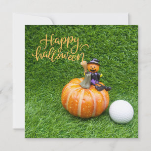  Halloween to golfer with golf ball Halloween Card