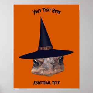 Halloween Toad Face Witch Personalised Poster