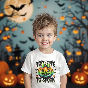 Halloween Too Cute To Spook Coquette Pumpkin Baby T-Shirt