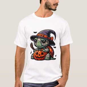 Halloween Tortoise Turtle Witch Hat Costume Spooky T-Shirt
