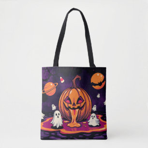 Halloween Tote Bag - Friendly Trick-or-Treat Bag