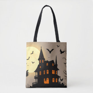 Halloween Tote Bag – Minimal “BOO” Spooky Design