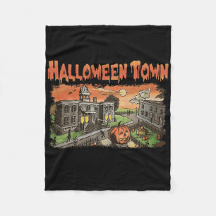 Halloween Town Est 1998 Halloween Party Cute Hallo Fleece Blanket